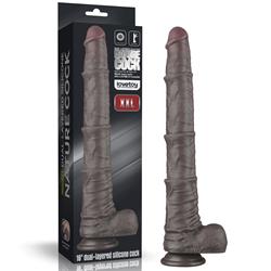 16" Dual Layered Bendable Silicone Cock XXL Clave9