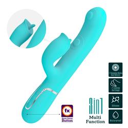 Gigi Vibrator Licking and Thumping Turquoise Cl32