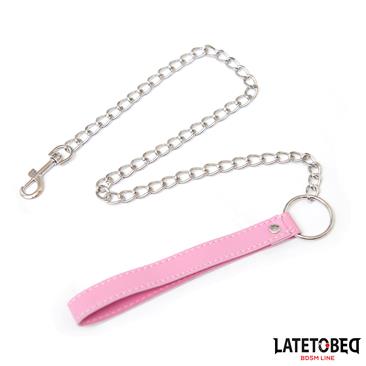 Metal Chain PU Leash