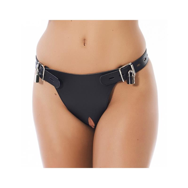 Leather Chastity Briefs Adjustable