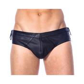 Leather Briefs Adjustable Black