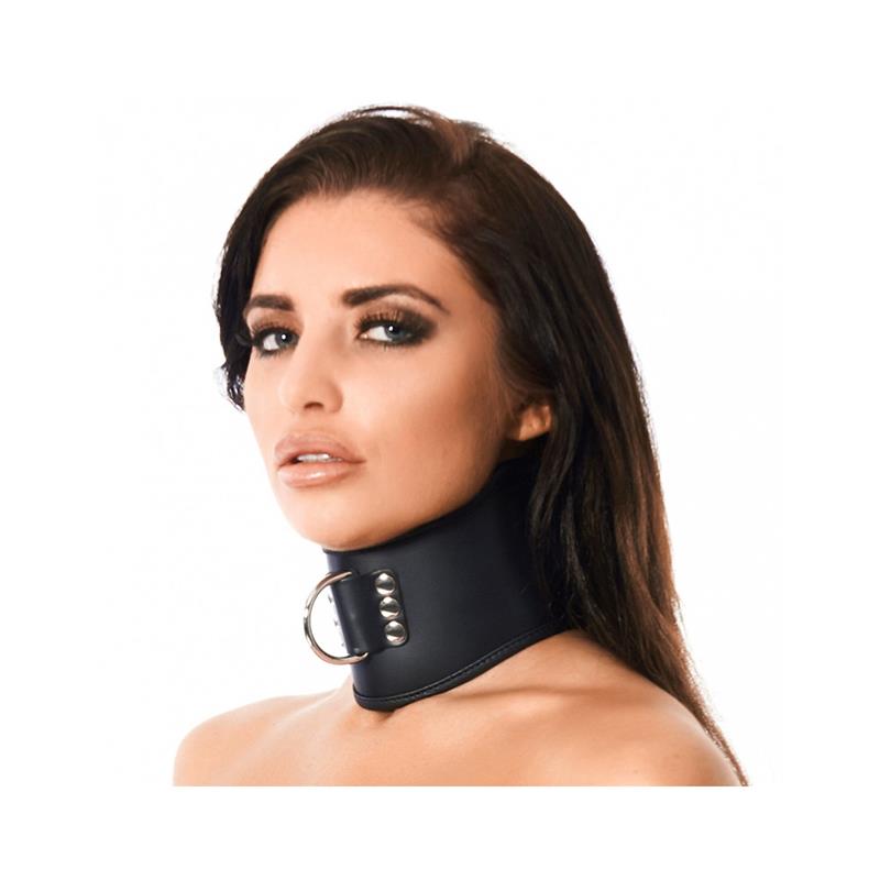 Leather Collar with a Ring