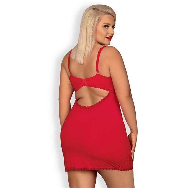 Jolierose Chemise and Thong Red