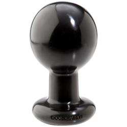 Round Butt Plug - Large - Black