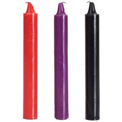 Japanese Drip Candles Set - BlackRed Purple