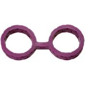 Japanese Handcuffs for Bondage Premium Silicone Size L Purple