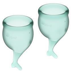 Feel Secure Menstrual Cup Dark Green Clave 60
