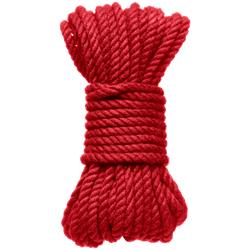 6 mm Hemp Bondage Rope - 30 Ft. Red
