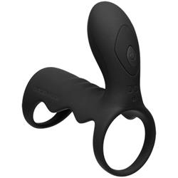 Vibrating Cock Cage with Wireless Remote Black