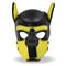 Hound Dog Hood with Remov. Muzzle Black & Yellow L