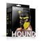 Hound Dog Hood with Remov. Muzzle Black & Yellow L