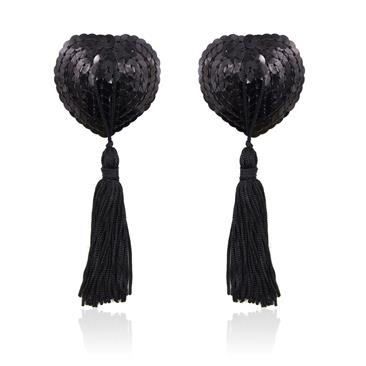 Heart Sequin Nipple Cover with Tassel