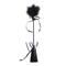 Feather Tickler with Black Ribbon Bowknot Black