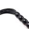 6 Beads Handle Mini Silicone Flogger Black