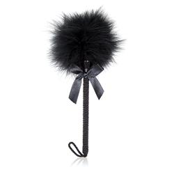 Nylon Rope Wand With Bowknot Feather Tickler Black