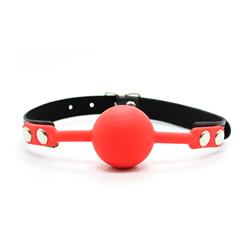 Silicone Ball Gag Black/Red