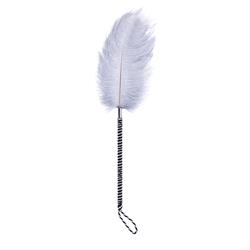 Ostrich Feather Tickler with Wrapped Black&White W