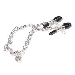 Nipple Clamps with Chain Silver