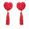 Rose Heart Nipple Covers Red