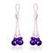 Nipple Clamps Skulls and Ring Bells Silicone and Metal Pink/Purple