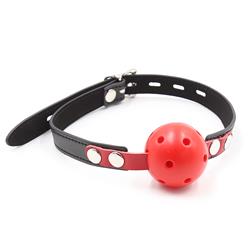 Ball Gag Breathable Black/Red