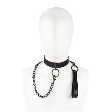 Collar with Leash Black