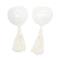 Sequin Nipple Cover with Tassel White