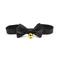 Collar with Bow and Bell 36 cm Size L Black