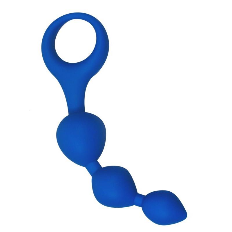 Anal Chain Triball Silicone Blue