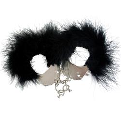 Cuffs Metal and Feathers Black