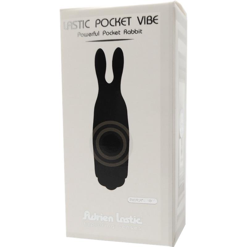 Vibrating Bullet Lastic Pocket Black Silicone 8.5 x 2.3 cm