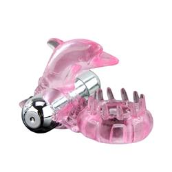 Vibrating Cock Ring Love Dolphig Ring Pink