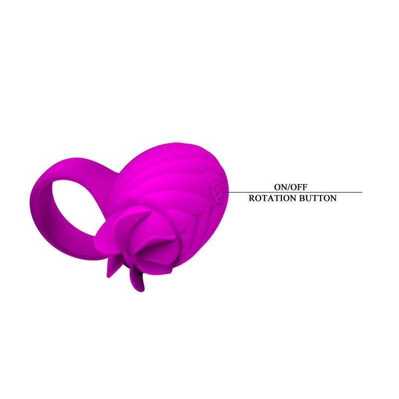 Pretty Love Rotatinf Cock Ring Frances Purple