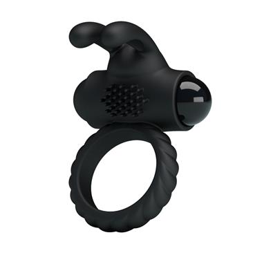 Cock ring with vibration, 100% silicone, one set o