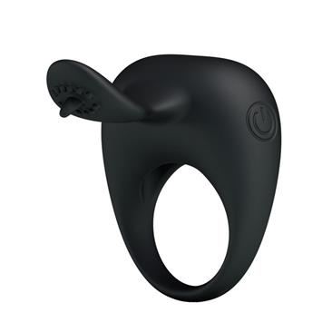 Pretty Love Vibrating Cock Ring Tonguo Black