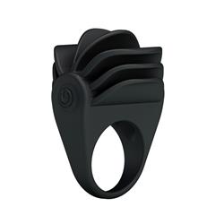 Pretty Love Anillo Vibrador Chester Color Negro