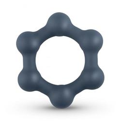 Hexagon Cockring With Steel Balls