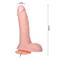 Inflatable penis, suction, tpr available color: fr