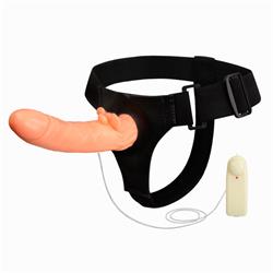 Baile Arnés con Dildo y Control Remoto 18 cm