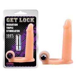 Penis Sleeve with Vibration 15.5 cm Flesh