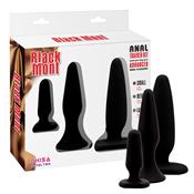 Pack 3 Plug Anal Traimer Kit Silicona Negro