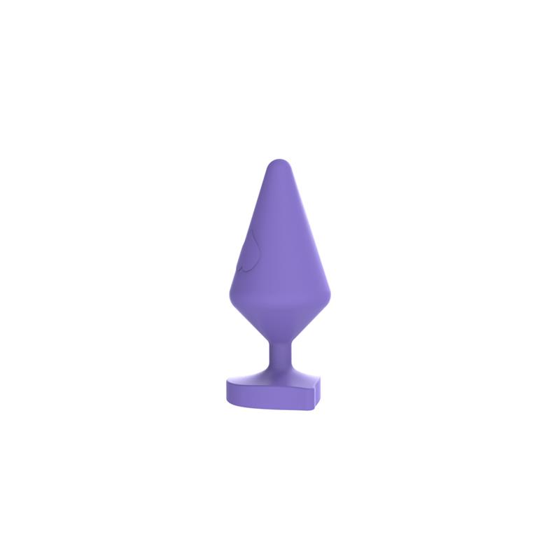 Large Luv Heart Plug Purple Silicone
