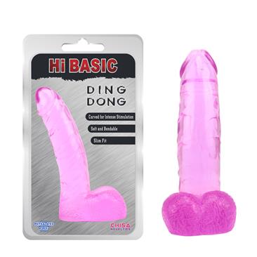 Dildo Ding Dong Clear-Pink