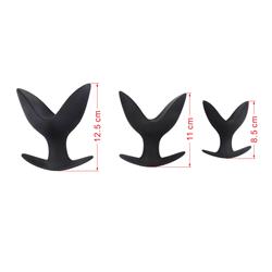 Pack 3 Gaping Anchor Silicone Black