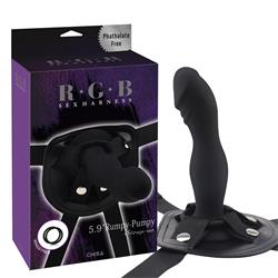 Strap-On with Dildo Rumpy Silicone Black