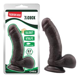 Dildo Dual Density Fashion Dude 17.5 x 4 cm Brown