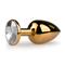 EasyToys Metal Butt Plug No. 1 - Gold/Clear