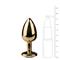 EasyToys Metal Butt Plug No. 1 - Gold/Clear