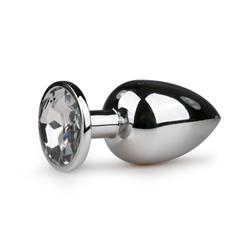EasyToys Metal Butt Plug No. 6 - Silver/Clear