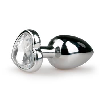 EasyToys Metal Butt Plug No. 2 - Silver/Clear